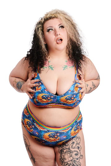 Charmander print comfort bra – Wilde Mode wireless bra for F to O cup sizes