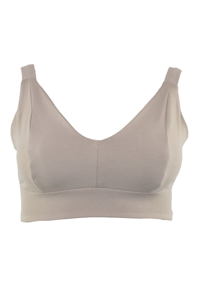 Neutral tone organic cotton bra – handmade gender inclusive lingerie
