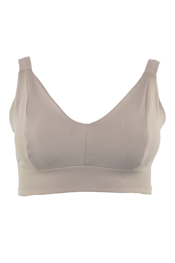 Neutral tone organic cotton bra – handmade gender inclusive lingerie